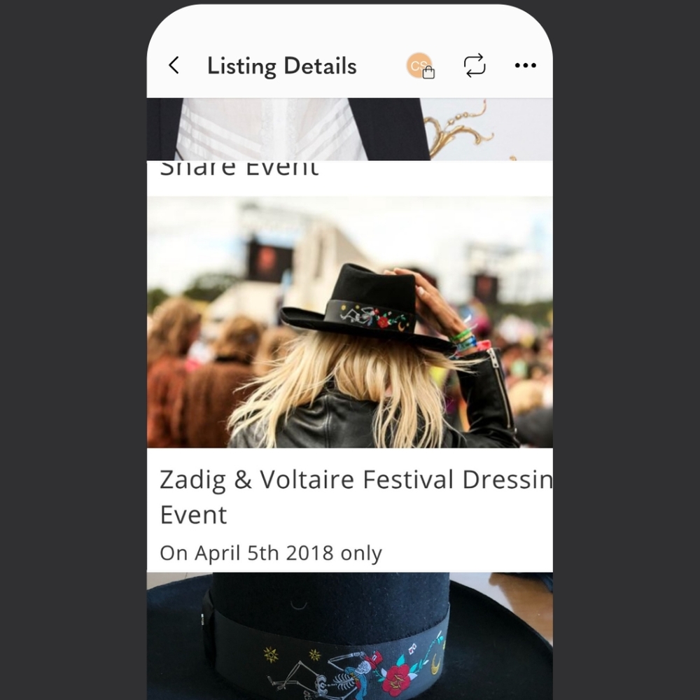 Zadig & Voltaire Black Hat with Colorful Embroidery - Picture 12 of 12